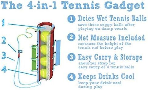 Tennis Ball Dryer -The 4-in-1 Tennis Gadget - Voted 'Best Tennis Gadget' - Includes 4 Great Features in 1. The Perfect Tennis Gift for Any Player. in Saudi Arabia