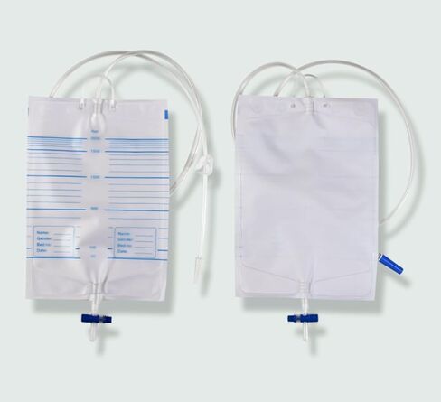 5Pcs Urine Drainage Bag, Anti-Reflux, 2000 mL Volume, 48" Drainage Tube, Clips and Hanging Hook in Saudi Arabia