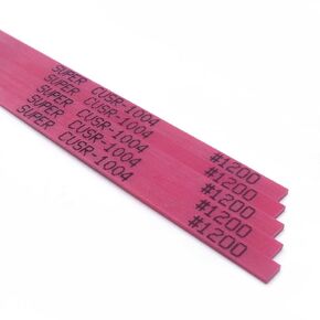 حزمة من أحجار ألياف السيراميك سوبر سيراتون من ميراكل، 10-100 طول × 4 عرض × 1 طن مم للمعادن، إزالة قوالب الخشب، إزالة الأزيز الهوائية، أدوات الموجات فوق الصوتية (#120 بني داكن)