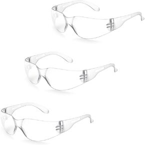 24 Pack of Tinted Safety Glasses (Protective Safety Sunglasses) Ploycarbonate Dark Smoke Lenses for UV Protection, Scratch & Impact Resistant, Perfect for Construction, Outdoor Work, Shooting and More