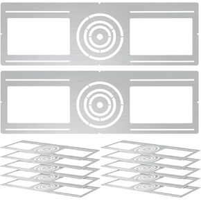 24 Pcs New Construction Mounting Plate 3/4/6 Inch LED Recessed Lighting Kits Shallow Recessed Lighting Housing Flat Steel Rough in Bracket for LED Light Bar Fixture