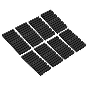 PATIKIL Rubber Anti-Vibration Pads, 8 Pcs Vibration Isolation Mats 4" x 2" x 0.4" for HVAC, Air Conditioner, Air Compressor, Washer, Dryer, Black