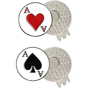 Colorful Golf Ball Markers with Silver Color Golf Hat Clips