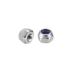 uxcell 50Pcs M12x1.75 Nylon Insert Hex Lock Nuts, 316 Stainless Steel Self-Locking Nylon Insert Stop Nut for Industrial Construction Fasteners, Silver&Blue