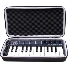 LTGEM Controller Case for Alesis V25 MKII USB MIDI Keyboard Controller Hard Storage Travel Protective Carrying Bag