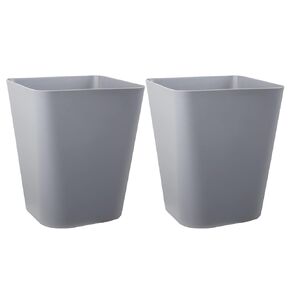 rejomiik Small Trash Can, Plastic Slim Waste Basket 1.6 Gallon Garbage Can Container Bin for Bathroom, Office, Bedroom, Home, Kids Rooms, Kitchen, Square, Black