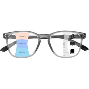 Progressive Reading Glasses for Women Men Multifocal Spring Hinges Computer Readers for Reading Gaming TV Phones