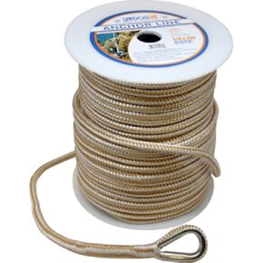 Sea Dog 302112060G/W-1 Premium Double Braided Nylon Anchor Line - 1/2" x 60', Gold/White