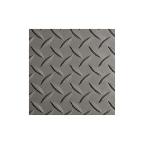 WorkForce Vinyl Diamond Plate Commercial Grade Matting, Heavy Duty Floor Mat for Garages, Industrial Facilities, and High-Traffic Areas, 1/8" x 36" x 20', Gray