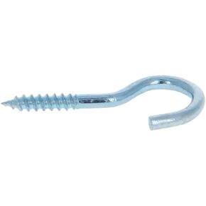 MroMax 100Pcs Small Screw Eye Hooks 0.98" Length Galvanized Iron Screw-in Hanger Eye-Shape Ring Hooks 25mm Self Tapping Screws for Home Office Hanging Plants Blue Tone