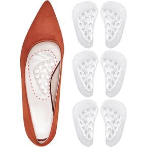 Arch Support Inserts, Gel Arch Support for Flat Feet, Arch Pain and Plantar Fasciitis Relief, Arch Pad for Arch Support and Pressure Relief - 3 Pairs