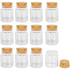 achard 25ml Transparent Bottle with Cork Stopper Transparency Glass Bottle with Cork for Party a Birthday Present Wedding Decoration 6pcs