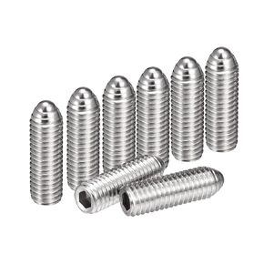 uxcell Ball Point Set Screws, M8 x 25mm 304 Stainless Steel Metric Spring Hex Socket Screw 8pcs