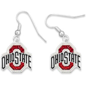 Ohio State Buckeyes Game Day Glitter Earrings Jewelry Gift Licensed OSU