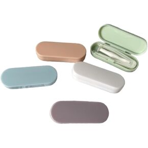 10 Packs Portable Contact Lens Stick Tool Case Set，Contact Lenses Remover and Insertion Tool (Inserter/Remover+Tweezer with Soft Tip)，Candy Color (10)