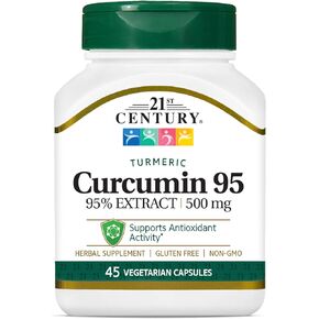 21st Century Curcumin 95 Herbal Supplements, 45 Count (22757)
