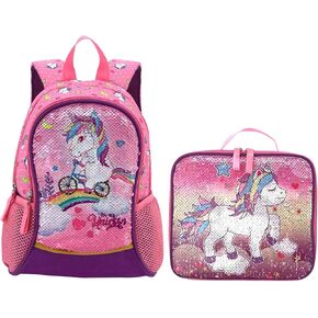 Kids Backpack, Picture Changing Lenticular School Backpack with Lunch Box