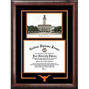 Campus Images TX959SG Texas Longhorns Spirit Graduate Diploma Frame, 11" x 14"