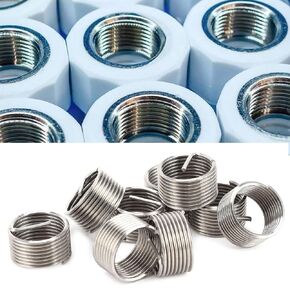 10pcs Thread Repair Insert Kit Self Tapping Thread Inserts Set Thread Reinforce Repair Tool for Metric and Imperial Threaded Holes Conversion Model M16 x 1.5 x 1D
