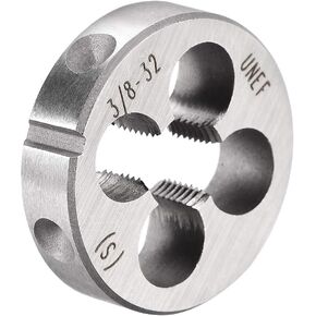 uxcell 3/8-32 UNEF Round Die, Machine Thread Right Hand Threading Die, Alloy Tool Steel Screw Thread Cutting Die