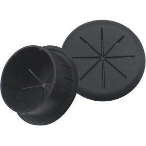FDXGYH 2.0 inch(50mm) ABS Desk Grommet 2pcs Desktop Cable Hole Cover Plastic Grommet for Home and Office Desktop Wire Organizer [Black]