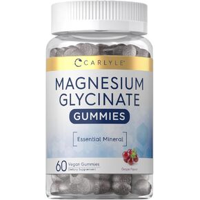 Carlyle Magnesium Glycinate Gummies | 100 Count | Vegan, Non-GMO, Gluten Free Supplement