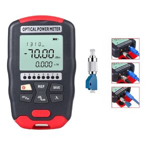 Fiber Optic Tester Portable Fiber Light Meter Built-in 30Km Visual Fault Locator (OPM&VFL) Optical Power Meter with 1pc FC to LC Adapter