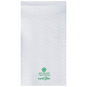 Hoffmaster 856300 Earth Wise Recycled Paper Guest Towel, Overall Embossed, 2 Ply, 1/6 Fold, 17" Length x 13" Width, White (Case of 3000)