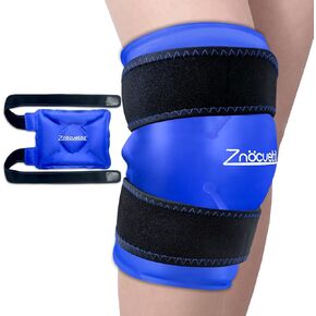 ZNÖCUETÖD Enhanced Knee Ice Pack Wrap for Pain Relief, Large Gel Ice Pack for Knee Leg Injuries Reusable with Cold Compression for Tendonitis, Arthritis, Swelling, Bruises, Surgery Recovery