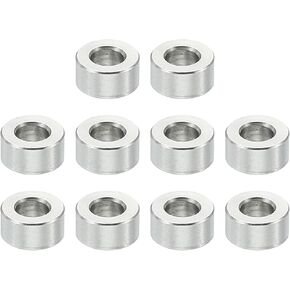PATIKIL M3 Stainless Steel Spacers, 10 Pcs Metal Spacer Stainless Steel 3.1mm ID x 6mm OD X10mm L Stainless Steel Spacers Screw Standoff Round for 1/8 Inch or M3 Screw Bolts