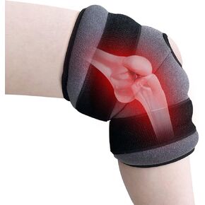 Knee Braces for knee Pain Heating Pad for Knee Microwavable 15.5 * 8.26"-Heat Wrap Compression for Joint Pain, Sports Injuries, Arthritis, Bursitis, Tendonitis-Adjustable knee hot pack wrap(Single) in Kuwait