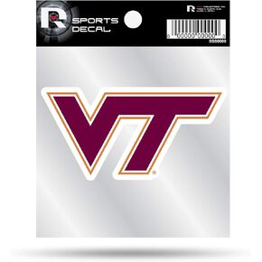 NCAA Rico Industries Virginia Tech Hokies 4"x4" Small Style Decal