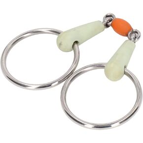 Pilipane Stainless Steel Oval Link Eggbutt Snaffle Bit, All Purpose Ring Snaffle Bit, Outdoor Training Loose Ring, Horse Ring Hollow Jointed Mouth