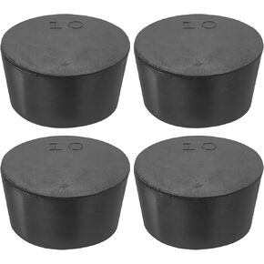 MECCANIXITY Rubber Tapered Plug 41mm to 50mm Solid Test Tubes Bungs Stopper Black for Lab Home 4 Pieces