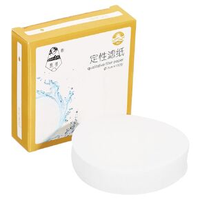 PATIKIL 100Pcs 18cm Qualitative Filter Paper Circles, Fast Speed Round Laboratory Filter Paper Chemical Industrial Oil Testing Funnel Filter Paper