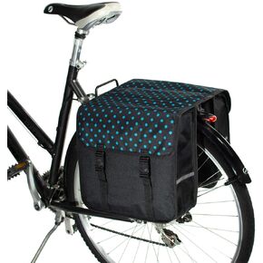 BikyBag Classic - Bike Double Bag, Stylish and Colorful Double Panniers (Brown Daisy)