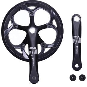 PROWHEEL 130MM BCD 52T Bike Crankset,165MM/170MM/172.5MM/175MM Crank Arm Set,ChainWheel and Replacement Chain Guard, Compatible with City Bike,Folding Bike,Road Bike,MTB,Electric Bicycle