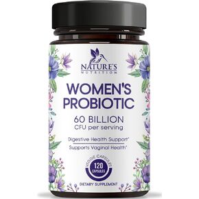Probiotics for Women's Digestive Health, 60 Billion CFU 16 Strains for Vaginal pH, Gut Health & Immune Support, Daily Probiotic Supplement for Feminine Health, Gluten Free - 120 Capsules
