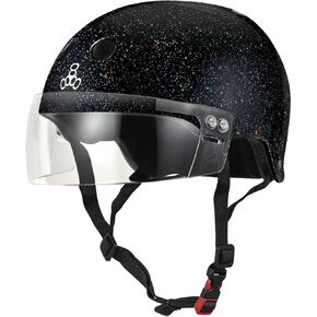 Triple Eight The Certified Sweatsaver Helmet with Visor for Roller Derby, Skateboarding and BMX