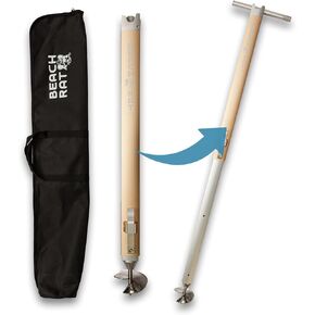 Extreme Anchor & Storage Case - Pontoon/Fishing Boat/Ski Boat Anchor for Shallow Water & Sandbar - High Strength Telescoping Aluminum Pole & Stainless Steel Auger Boat Accessory 38"- 64"