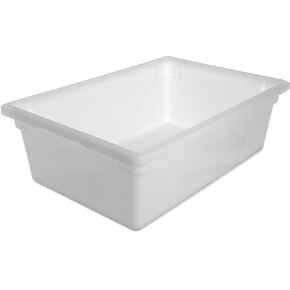 Carlisle FoodService Products Storplus Food Storage Container with Stackable Design for Catering, Buffets, Restaurants, Polyethylene (Pe), 12.5 Gallon, White, (Pack of 4)