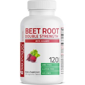 Bronson Beet Root Double Strength 4000mg Equivalent (from 1000 mg of 4:1 Extract), Non-GMO, 120 Vegetarian Tablets