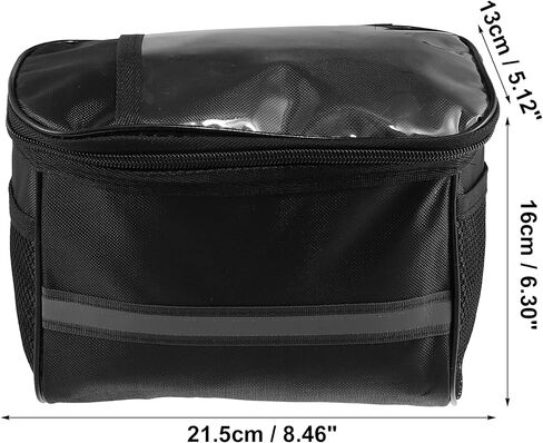 حقيبة مقود الدراجة X AUTOHAUX مع حامل هاتف بشاشة تعمل باللمس مقاس 8 بوصات وجيب جانبي شبكي وحقيبة تخزين أمامية للدراجات الجبلية باللون الأزرق in Kuwait