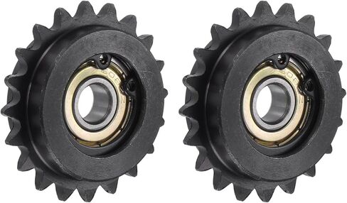 uxcell #25 Chain Idler Sprocket, 8mm Bore 1/4" Pitch 19 Tooth Sprocket Tensioner, C45 Carbon Steel 25 Roller Chain Sprocket with Bearing for ISO 04C Chain, 2Pcs in Saudi Arabia