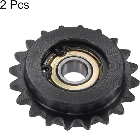 uxcell #25 Chain Idler Sprocket, 8mm Bore 1/4" Pitch 19 Tooth Sprocket Tensioner, C45 Carbon Steel 25 Roller Chain Sprocket with Bearing for ISO 04C Chain, 2Pcs in Saudi Arabia