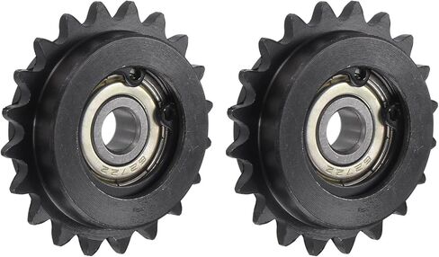 uxcell #25 Chain Idler Sprocket, 8mm Bore 1/4" Pitch 19 Tooth Sprocket Tensioner, C45 Carbon Steel 25 Roller Chain Sprocket with Bearing for ISO 04C Chain, 2Pcs in Saudi Arabia