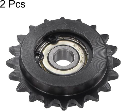 uxcell #25 Chain Idler Sprocket, 8mm Bore 1/4" Pitch 19 Tooth Sprocket Tensioner, C45 Carbon Steel 25 Roller Chain Sprocket with Bearing for ISO 04C Chain, 2Pcs in Saudi Arabia