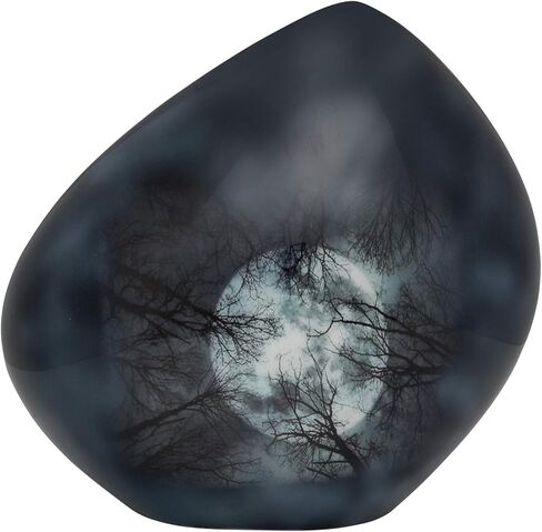 جرة حرق الجثث - جرة جنازة جبلية/صخرية - جرة دفن حديقة تذكارية من الألومنيوم للرماد البشري مقاس البالغين - ألومنيوم بتصميم رخامي (رخام أزرق) in Kuwait