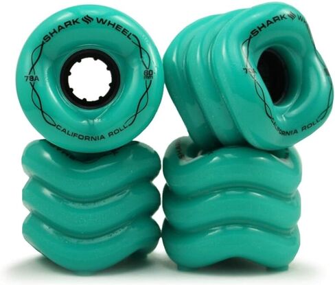 Shark Wheel High Performance DNA Formula, Skateboarding Wheels, Longboard Skateboarding Wheels, Cruiser Skateboard Wheels, Surf Street Skateboard Wheels, 54mm, 60mm, 72mm (Set of 4 Wheels) in Saudi Arabia