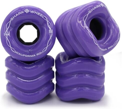 Shark Wheel High Performance DNA Formula, Skateboarding Wheels, Longboard Skateboarding Wheels, Cruiser Skateboard Wheels, Surf Street Skateboard Wheels, 54mm, 60mm, 72mm (Set of 4 Wheels) in Saudi Arabia